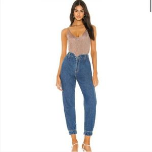 NWT Free People Rose Gold Coast Bodysuit S 2 4
